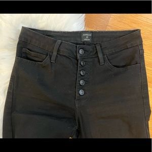 Black high rise skinny jeans
